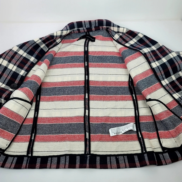 Zara double breasted plaid Cotton blend Blazer size Small - Picture 13 of 13